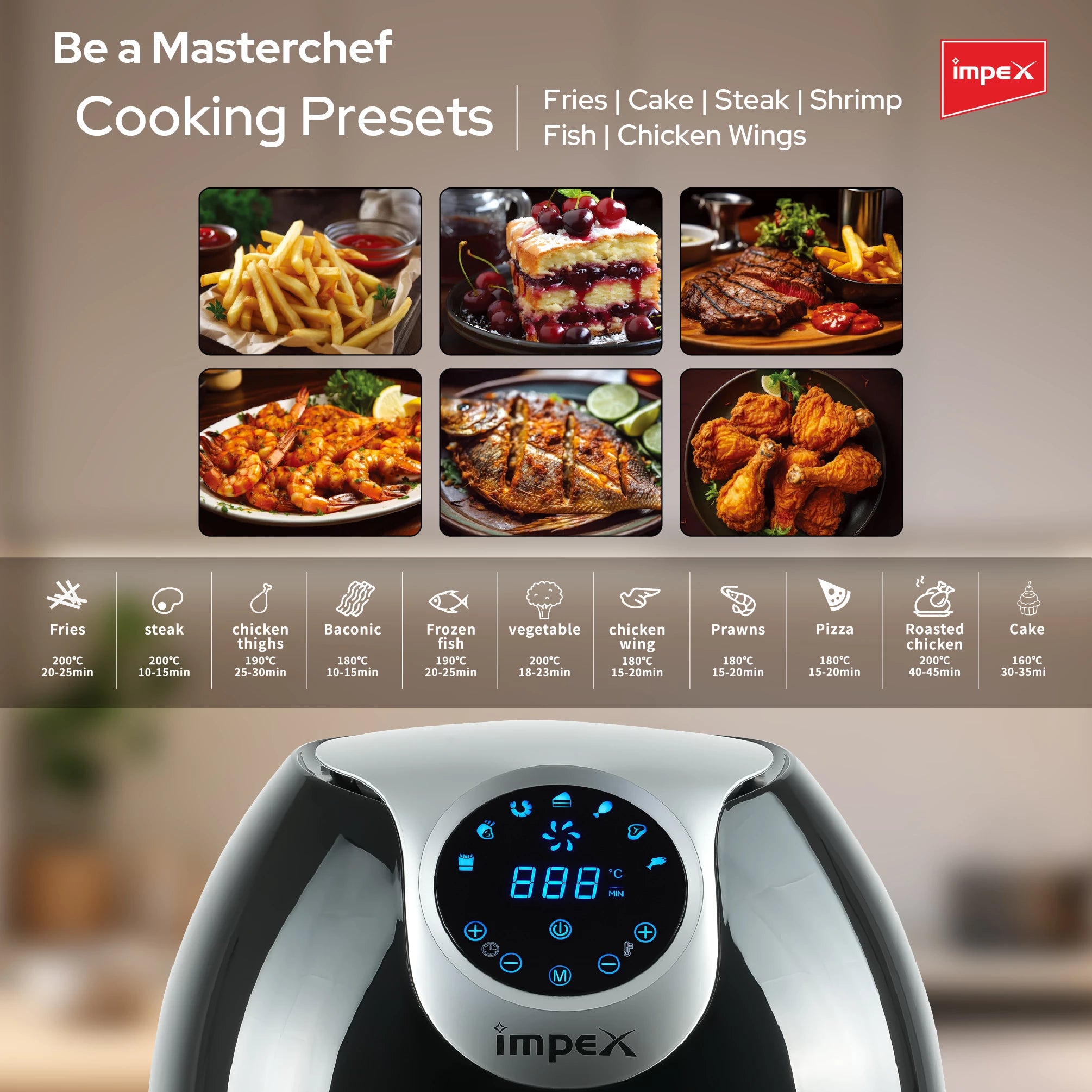 IMPEX 10 LTR DIGITAL AIR FRYER AF 4310