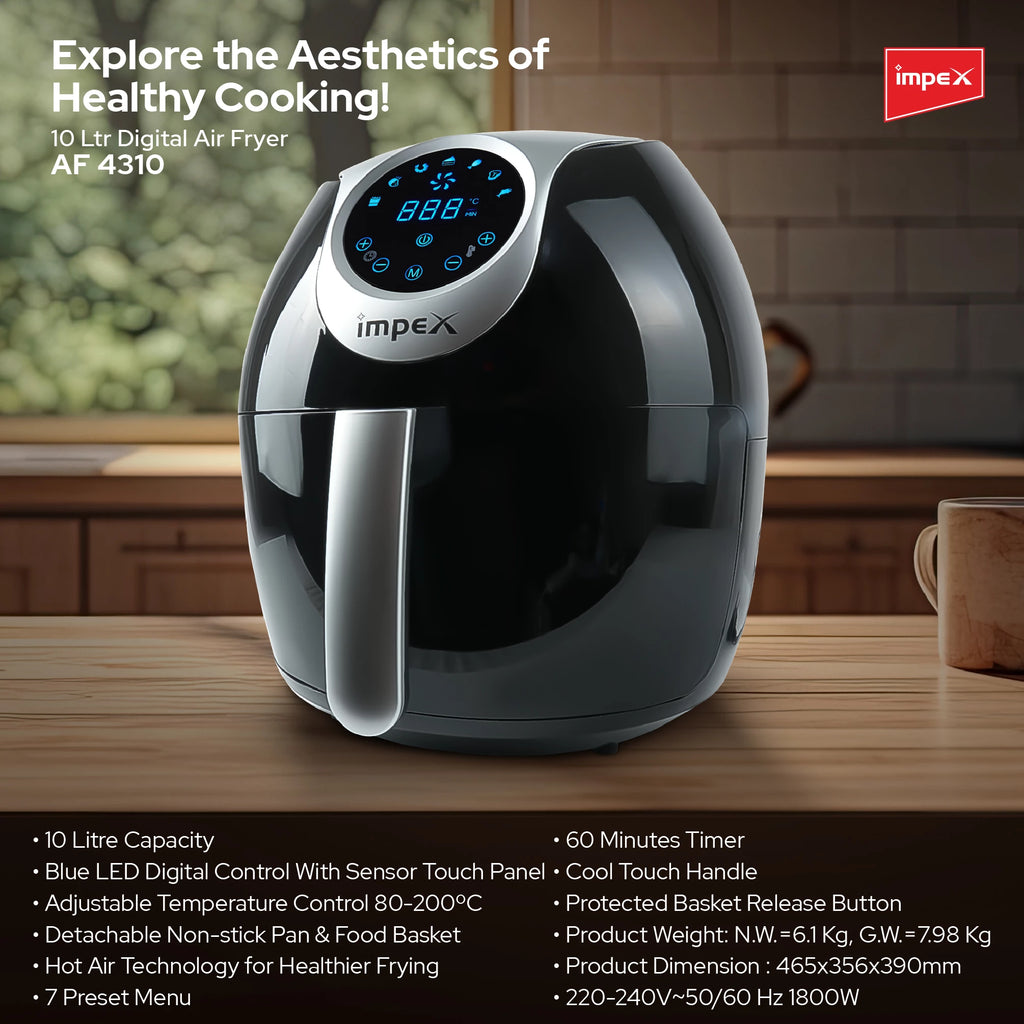 IMPEX 10 LTR DIGITAL AIR FRYER AF 4310