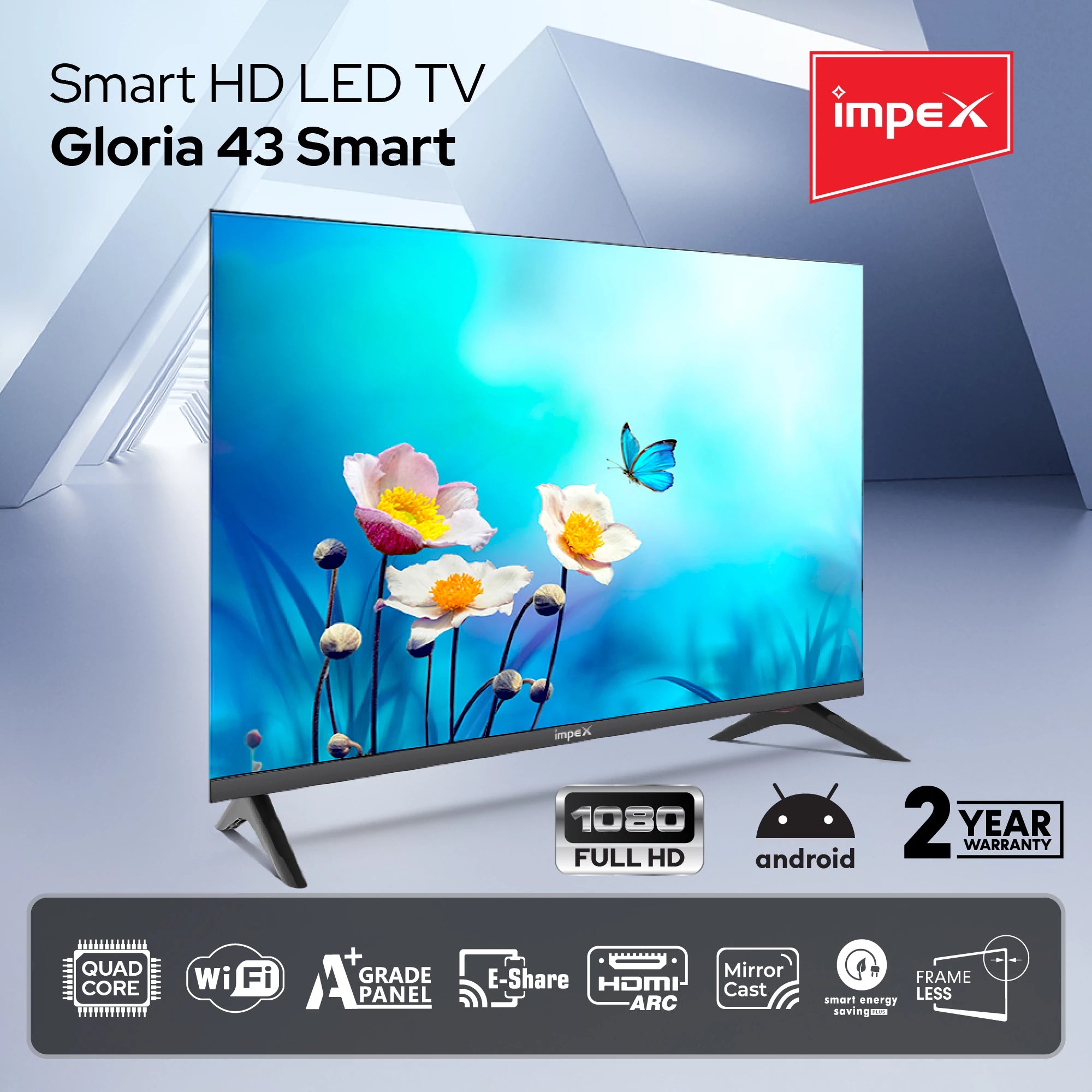 Impex 43" FHD Smart LED TV Gloria 43 Smart