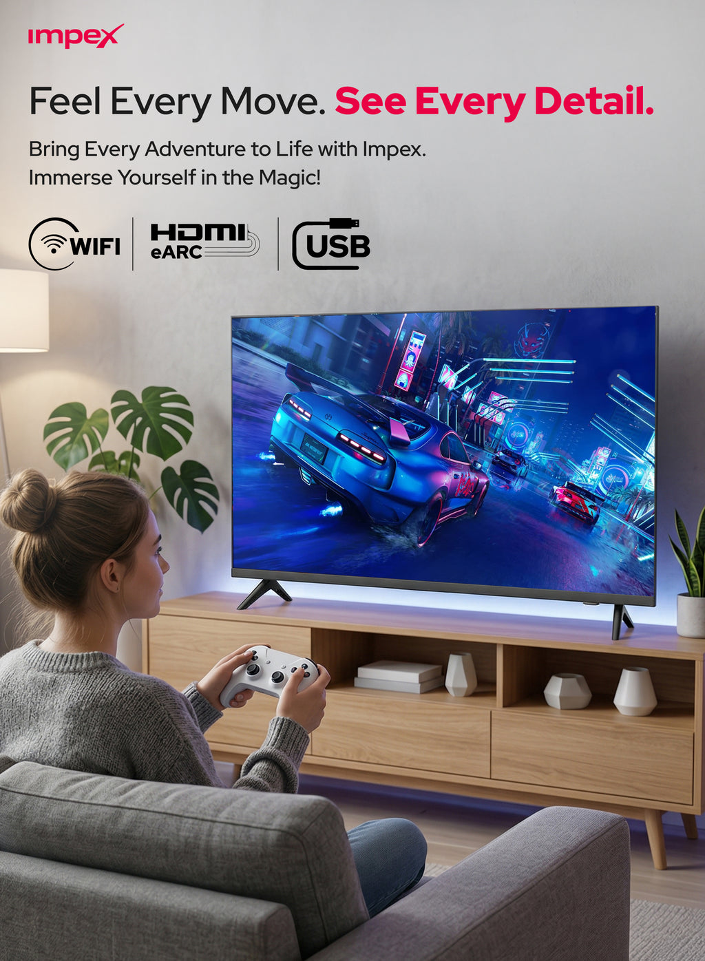 Impex 43" FHD Smart LED TV Gloria 43 Smart