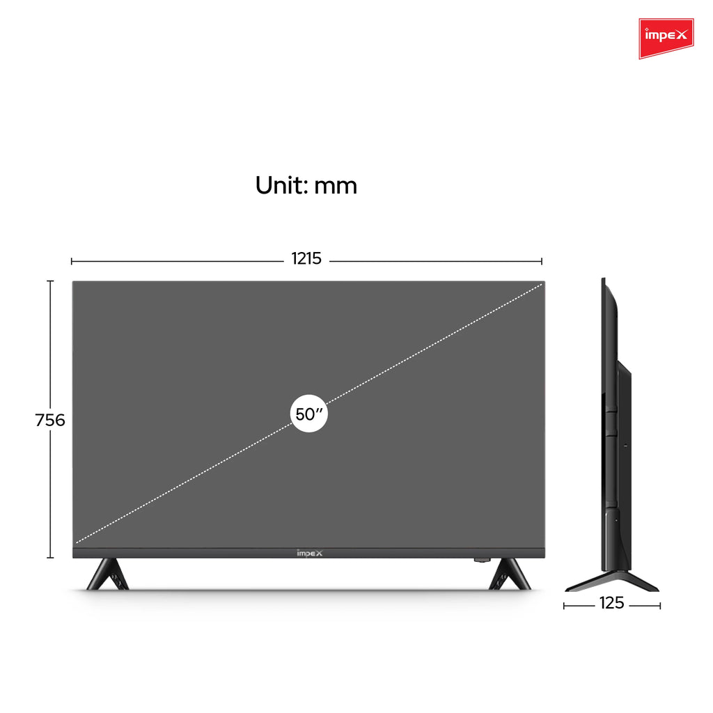 Impex 50" 4K UHD Smart TV Gloria 50 Smart
