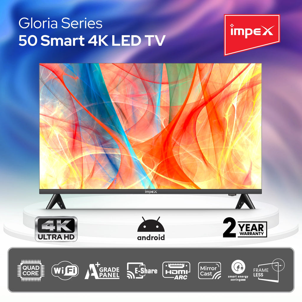 Impex 50" 4K UHD Smart TV Gloria 50 Smart