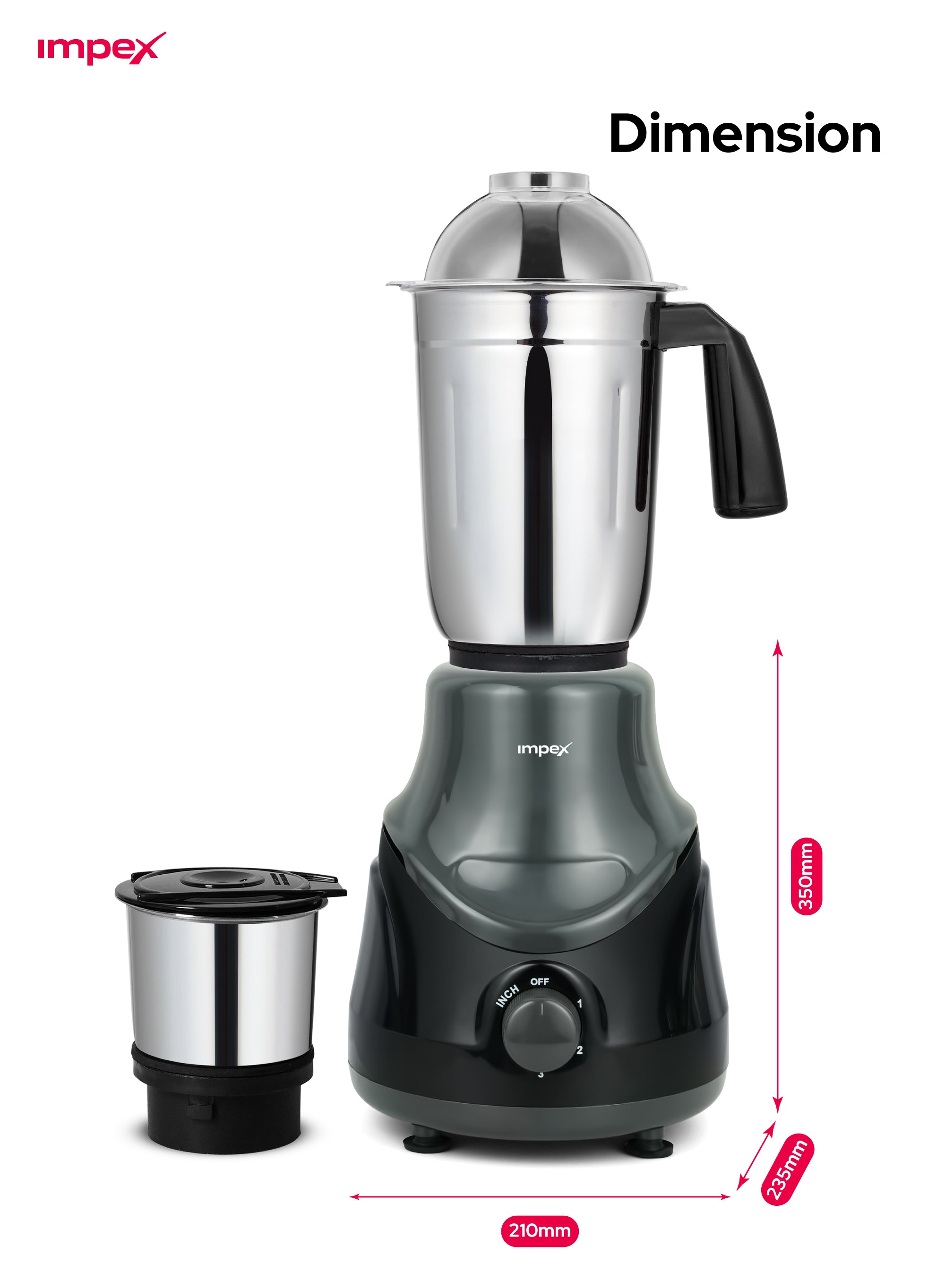 Impex 2 in 1 Mixer Grinder BL 319C
