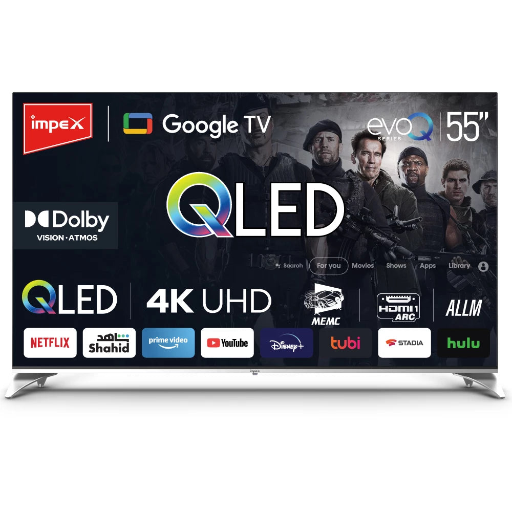 IMPEX 55 inch QLED UHD GOOGLE LED TV 12OHZ evoQ 55S4QLC2R120