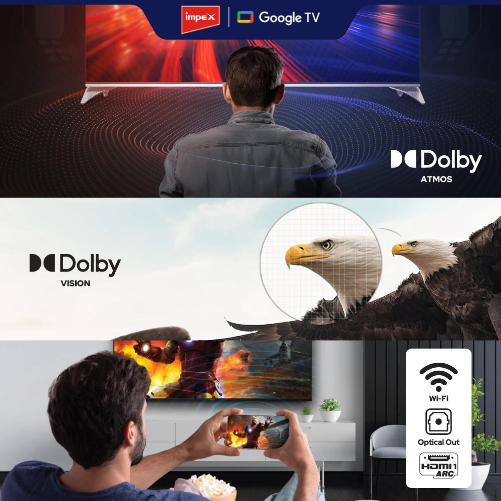 IMPEX 55 inch QLED UHD GOOGLE LED TV 12OHZ evoQ 55S4QLC2R120