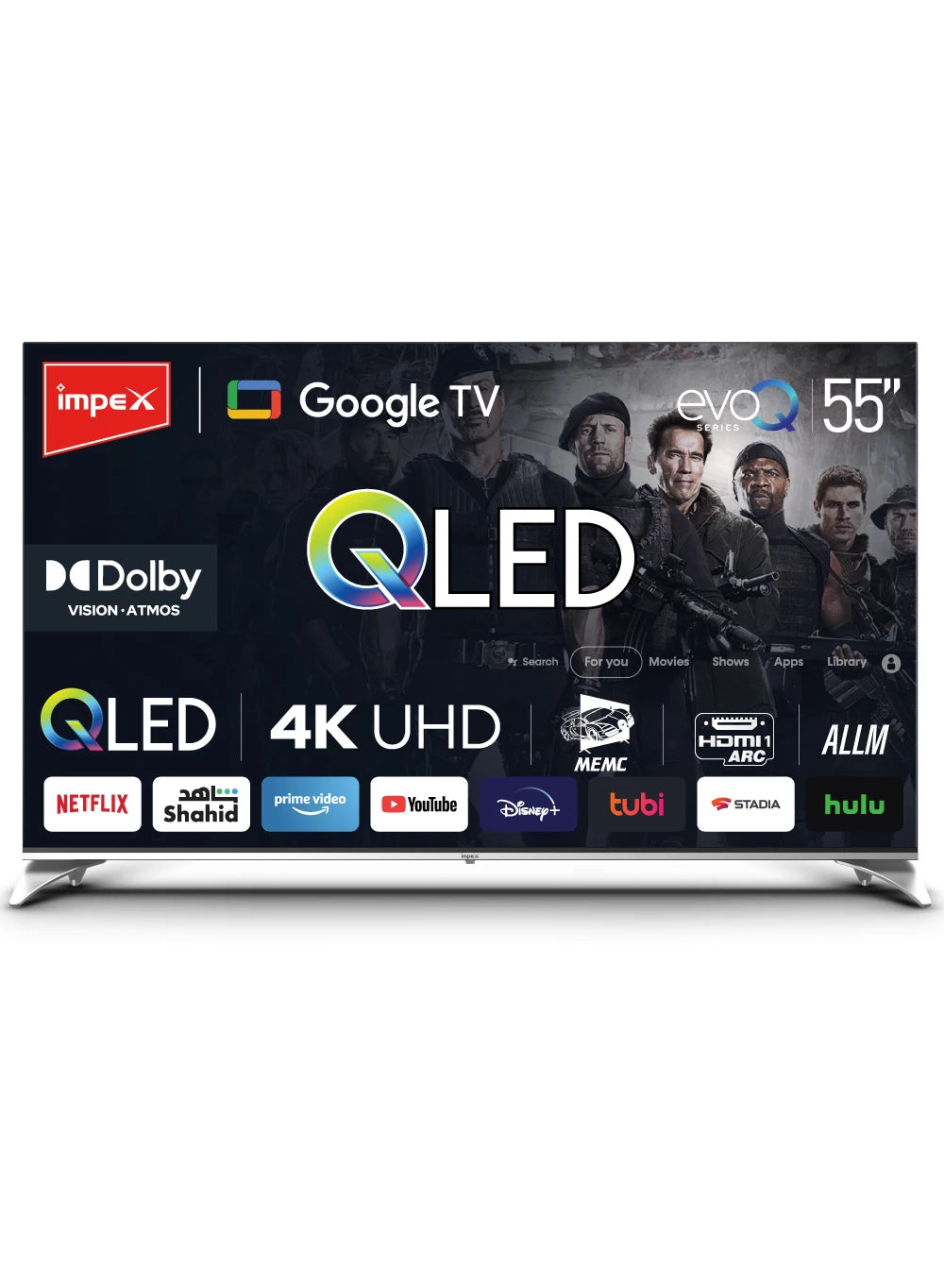 IMPEX 55 inch QLED UHD GOOGLE LED TV 12OHZ evoQ 55S4QLC2R120