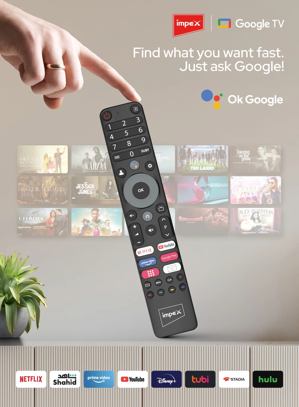 IMPEX 55 inch QLED UHD GOOGLE LED TV 12OHZ evoQ 55S4QLC2R120