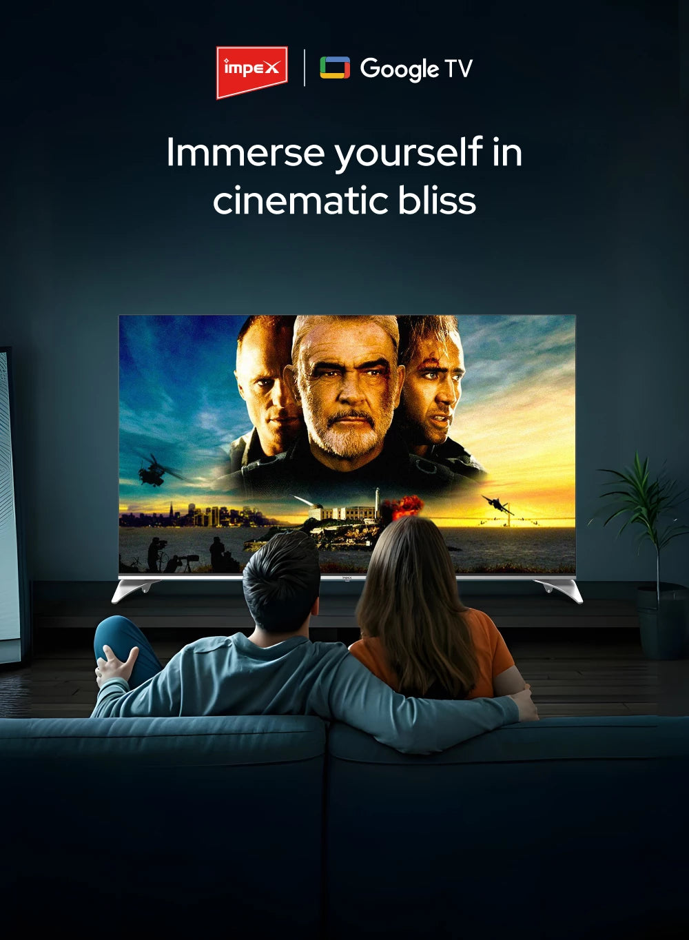 IMPEX 55 inch QLED UHD GOOGLE LED TV 12OHZ evoQ 55S4QLC2R120