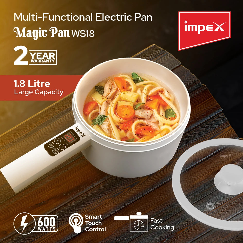 IMPEX 1.8L Multi Functional Electric Pan Magic Pan WS18