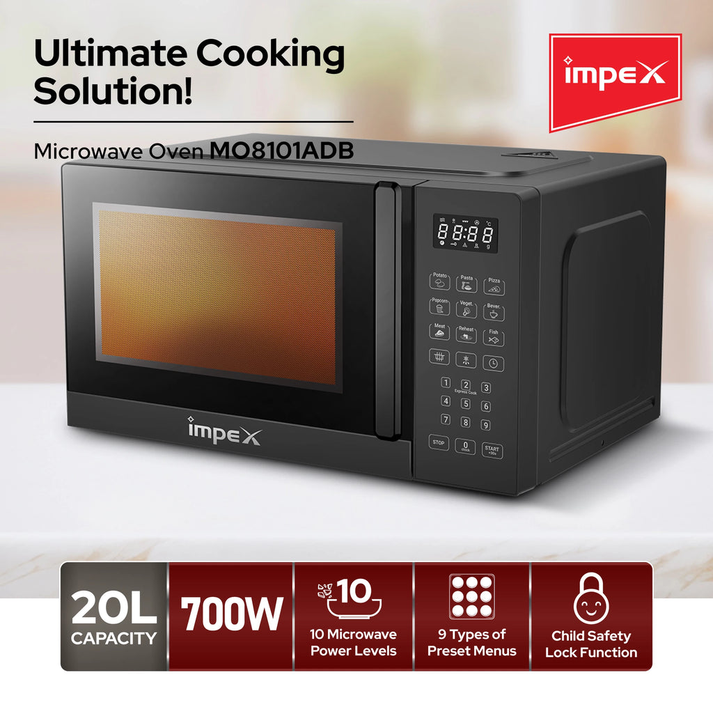 Impex 20Ltr Digital Microwave Oven 700W MO8101DB
