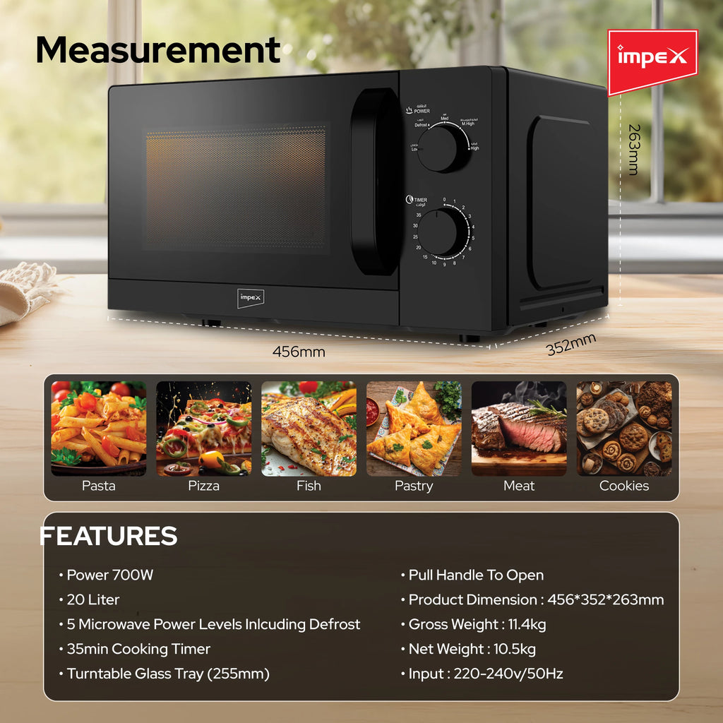 IMPEX 20ltr MICROWAVE OVEN MO 8101A