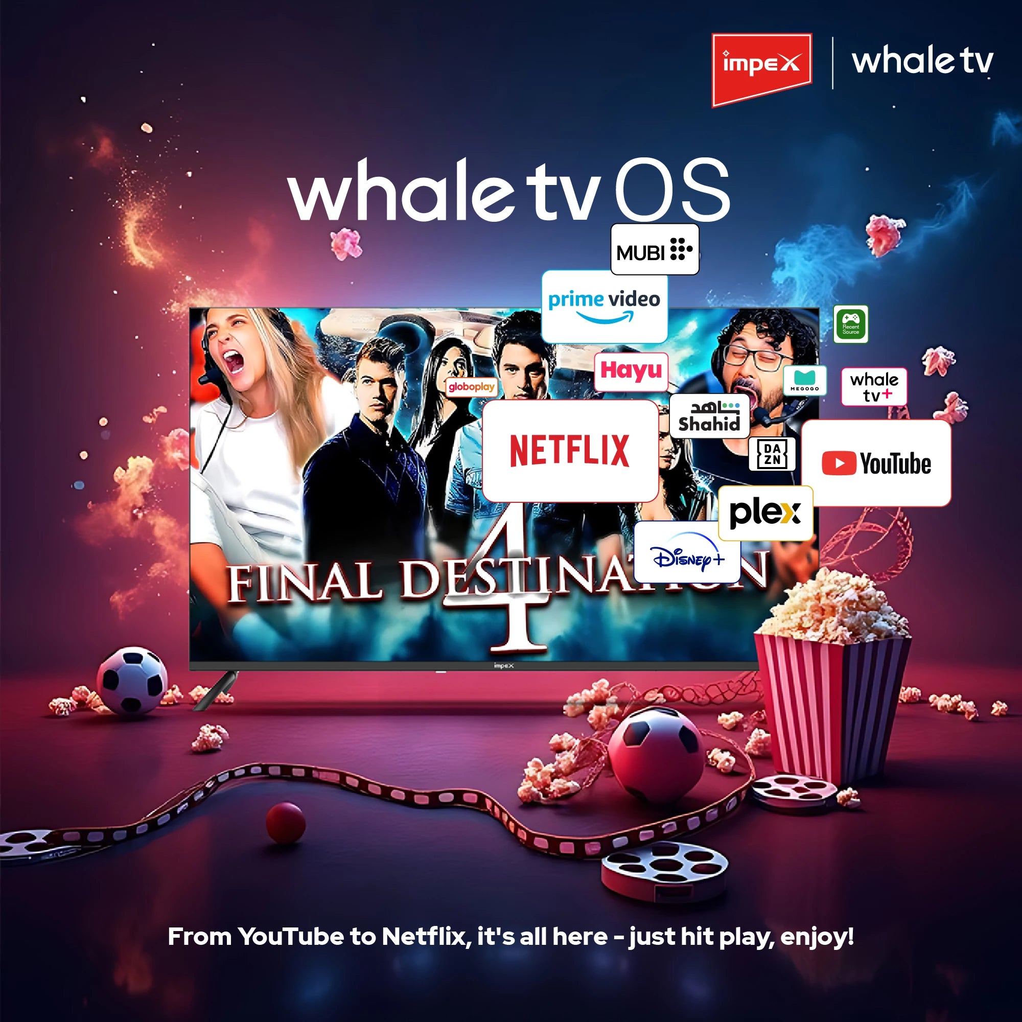 IMPEX 43 inch QLED FHD Smart TV Whale OS Wios43Q