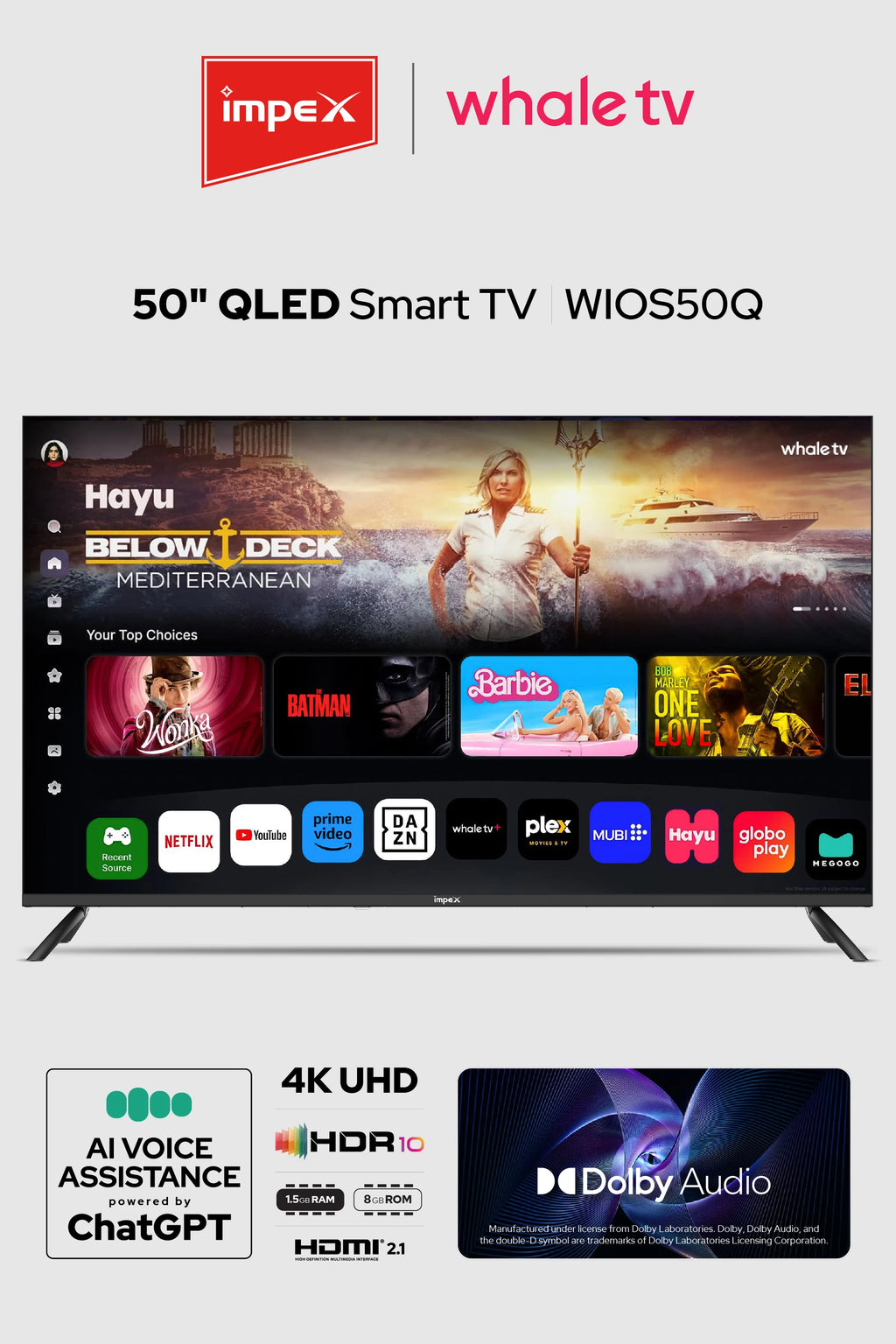 IMPEX 50 inch QLED UHD Smart TV Wios50Q