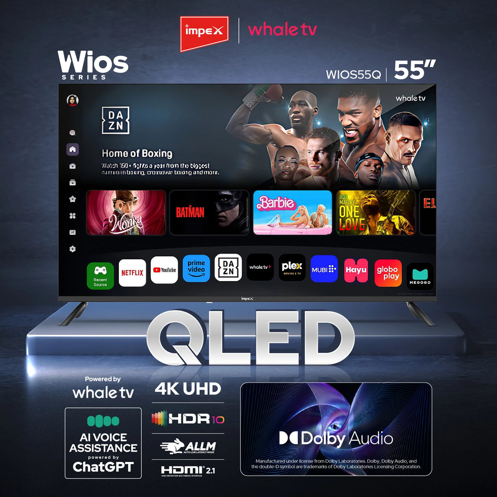 IMPEX 55 inch QLED UHD Smart TV Whale OS Wios55Q