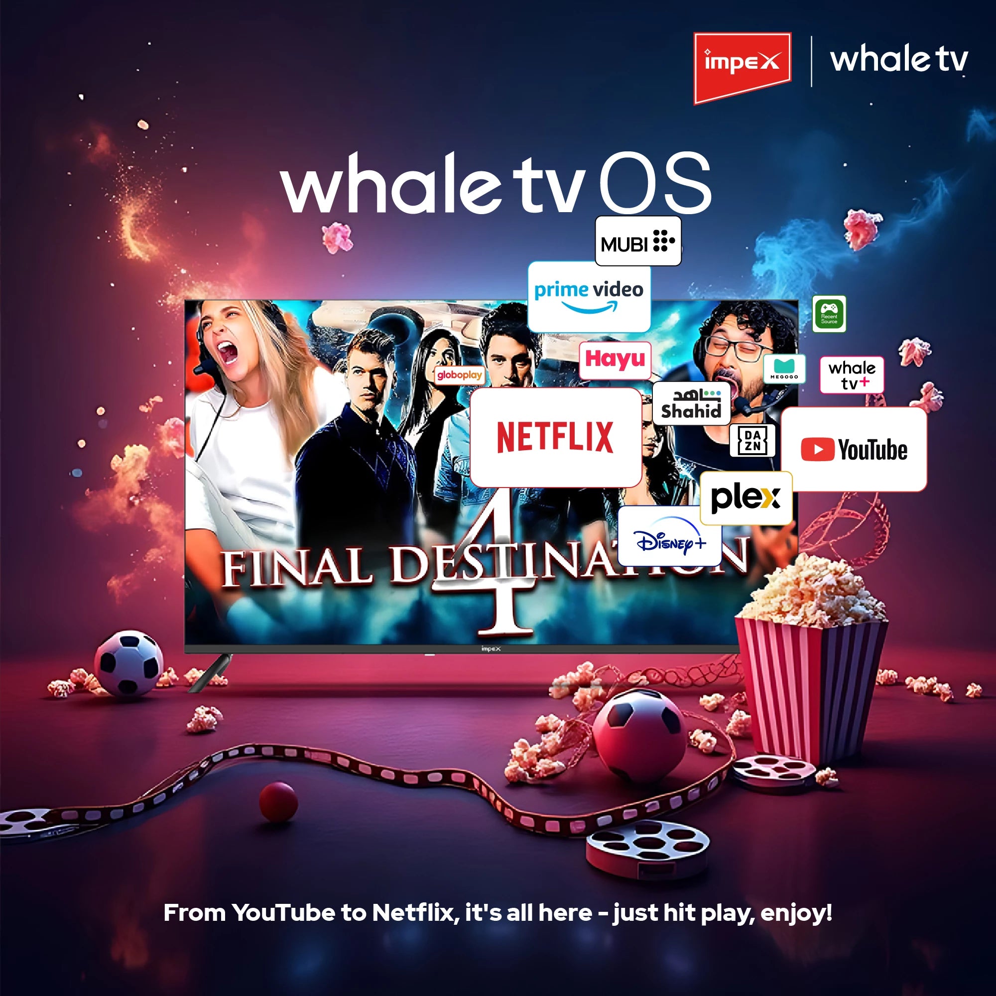 IMPEX 55 inch QLED UHD Smart TV Whale OS Wios55Q