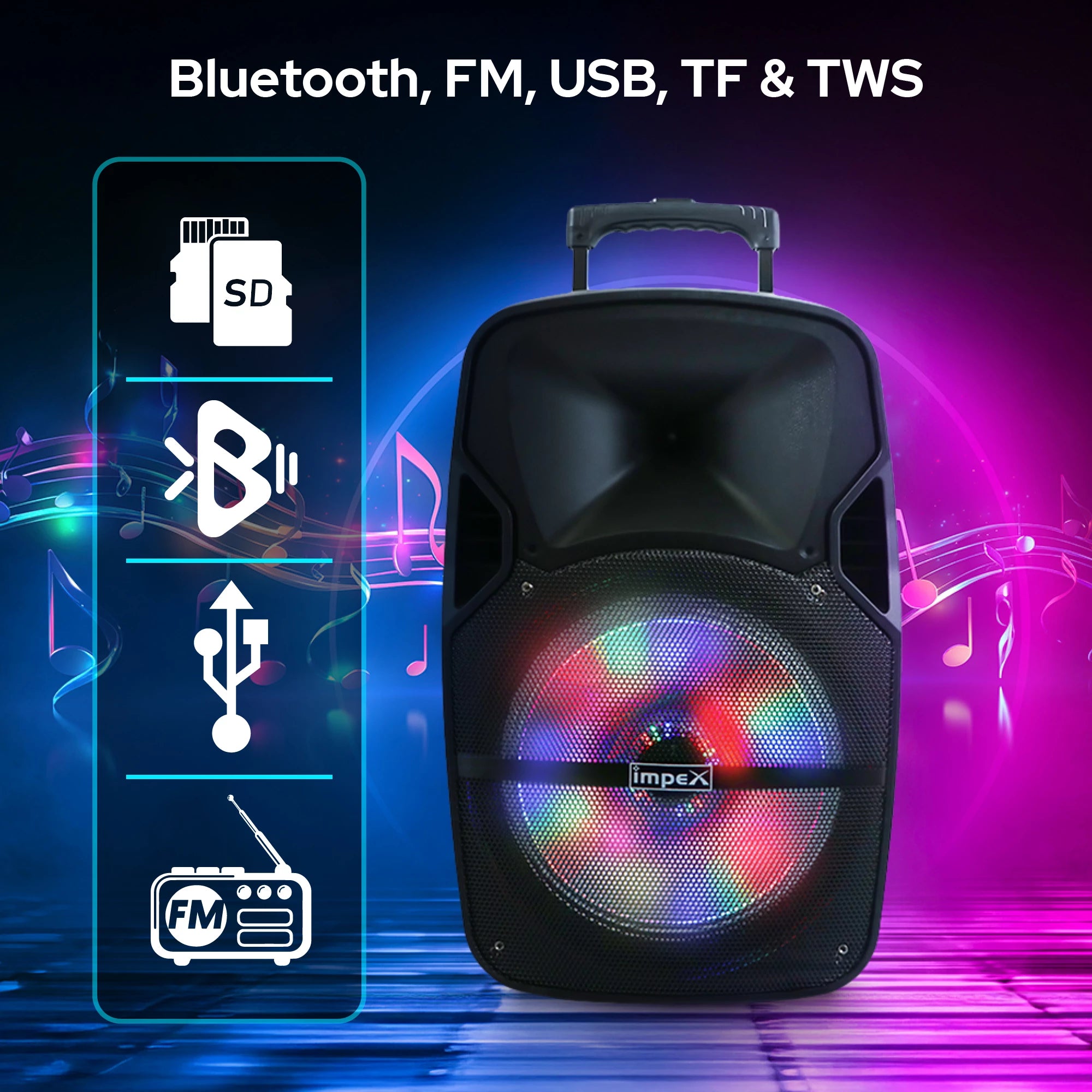Impex Multimedia Trolley Speaker System 2.0 ST 80A