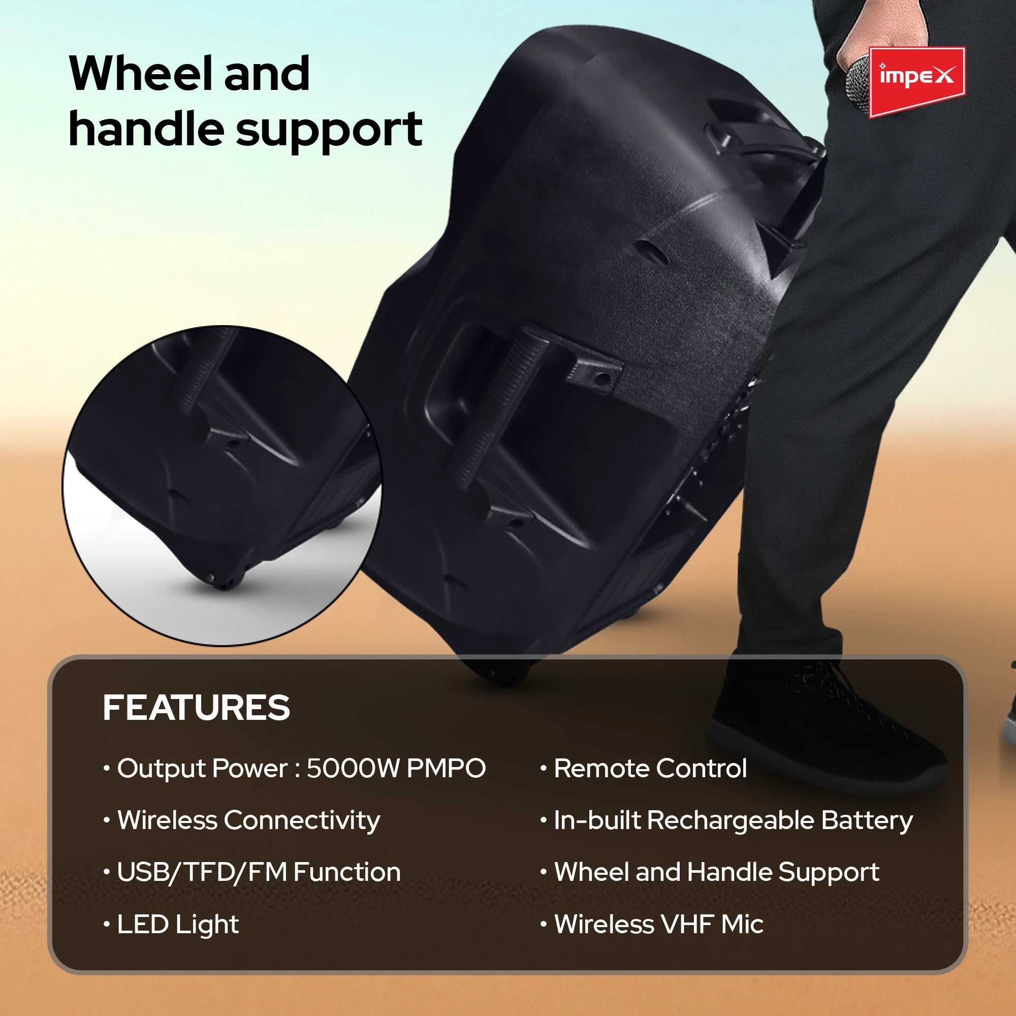 Impex Multimedia Trolley Speaker System 2.0 ST 80A