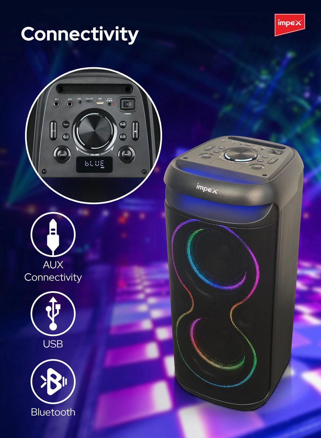 Impex Multimedia Portable Trolley Speaker TS 81