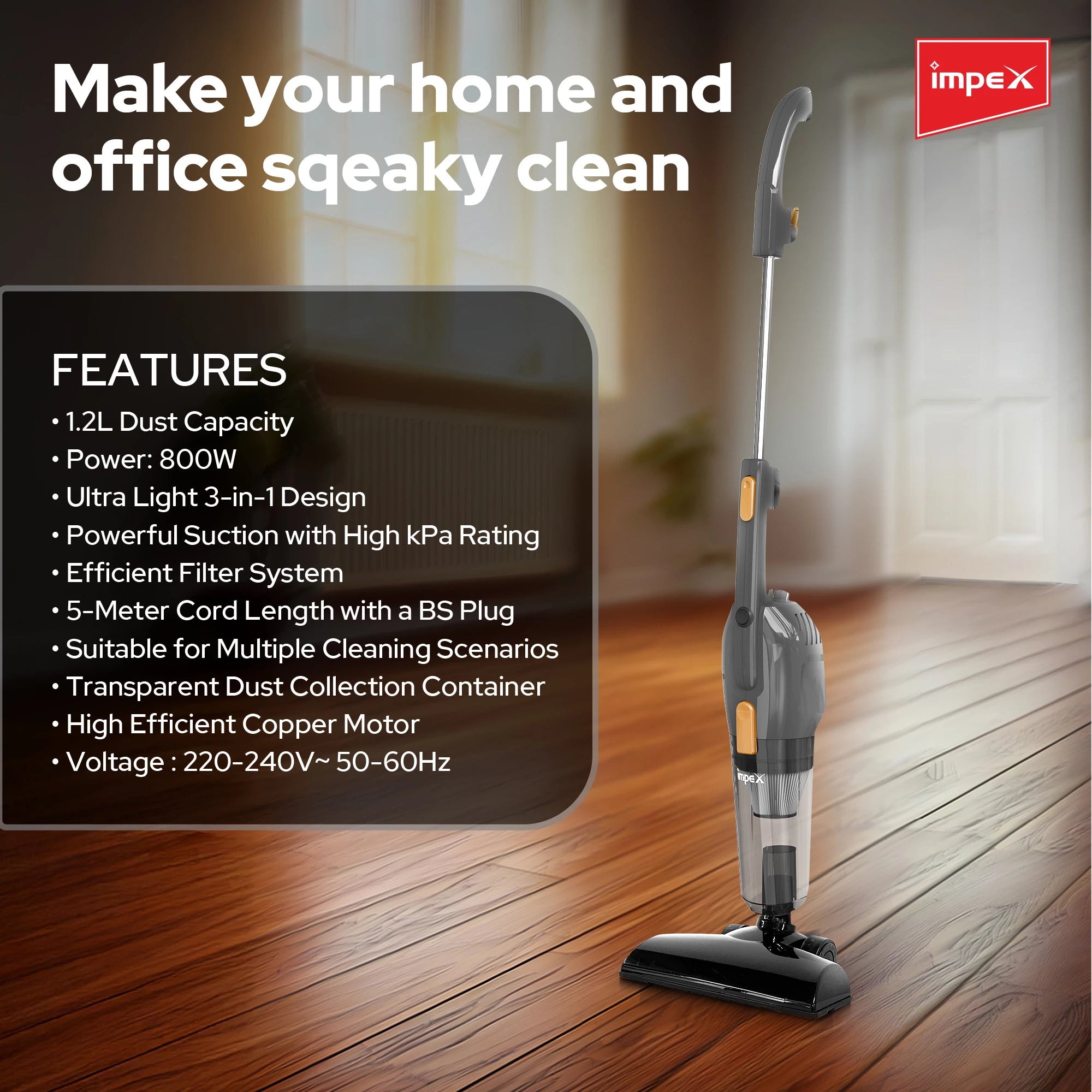 Impex Stick Vacuum Cleaner VC 4702