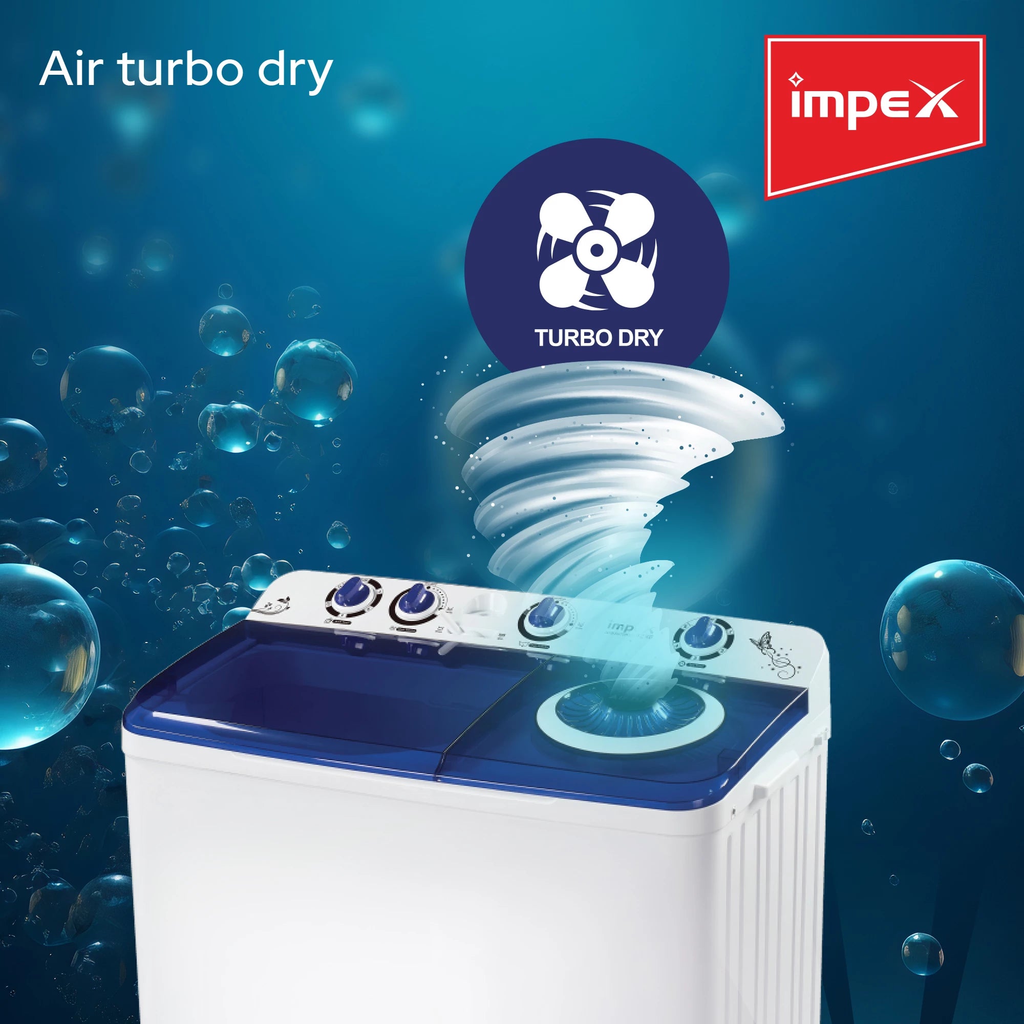 IMPEX 12 KG SEMI-AUTOMATIC WASHING MACHINE WM 4205