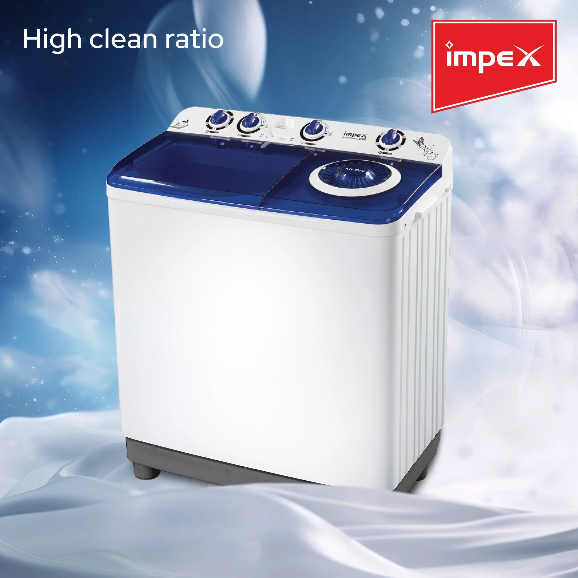 IMPEX 12 KG SEMI-AUTOMATIC WASHING MACHINE WM 4205