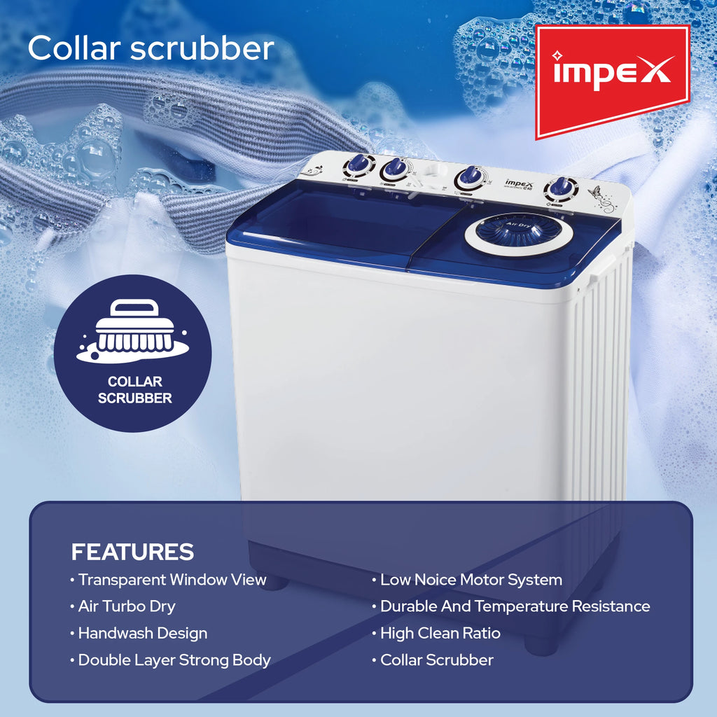 IMPEX 12 KG SEMI-AUTOMATIC WASHING MACHINE WM 4205