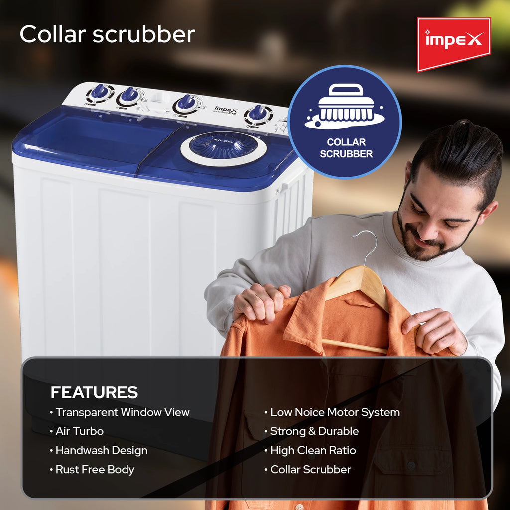 IMPEX 10 KG  SEMI-AUTOMATIC WASHING MACHINE WM 4202