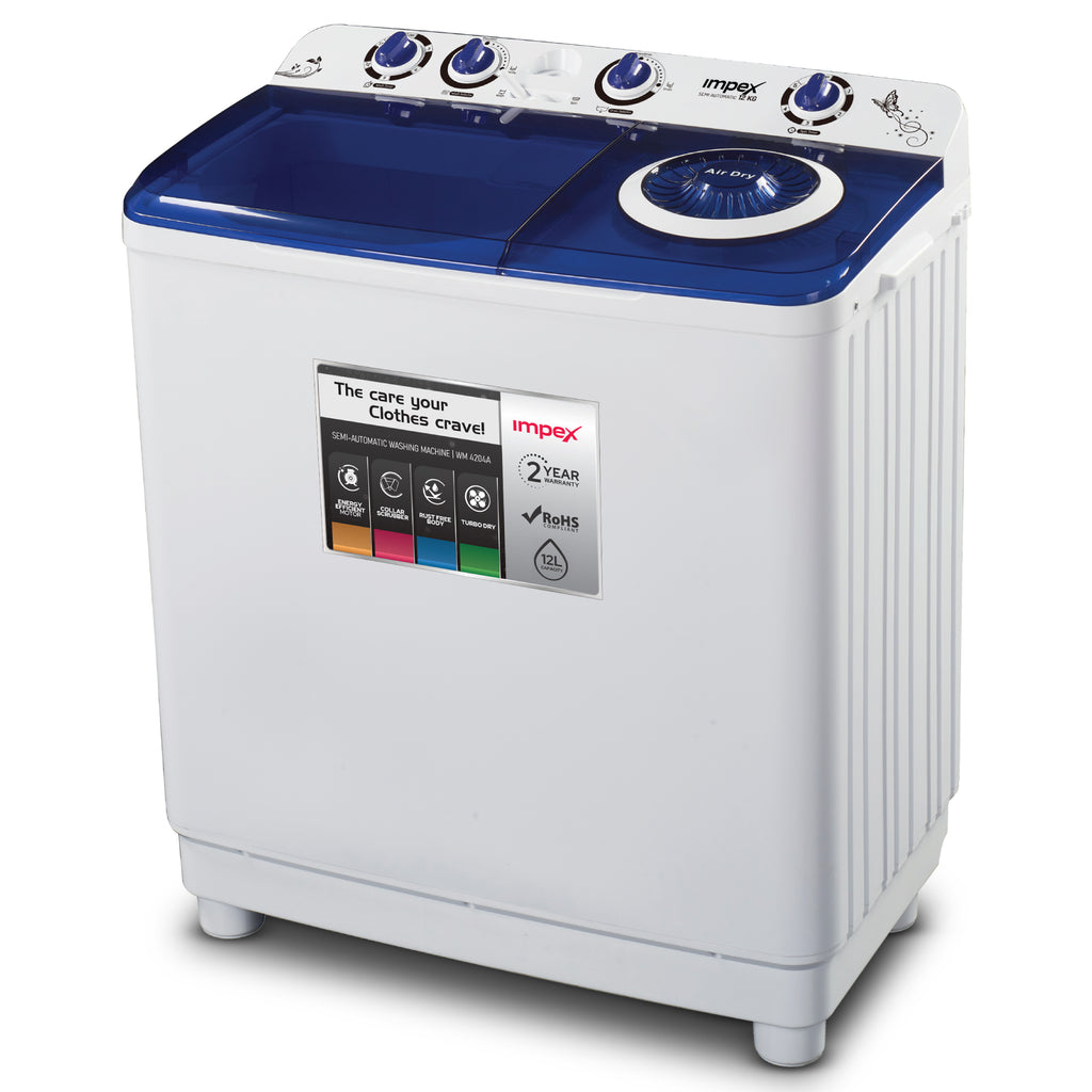 IMPEX 12 KG SEMI-AUTOMATIC WASHING MACHINE (WM 4205)