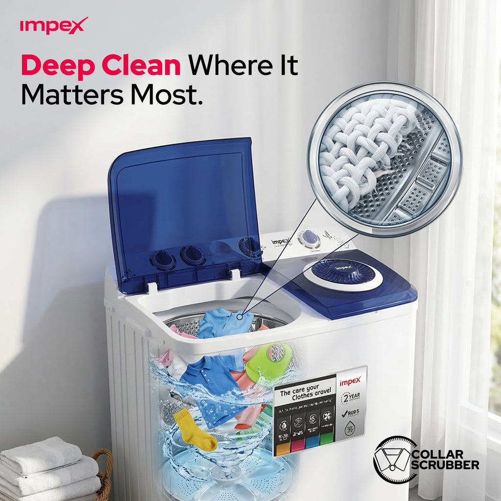 IMPEX 12 KG SEMI-AUTOMATIC WASHING MACHINE (WM 4205)