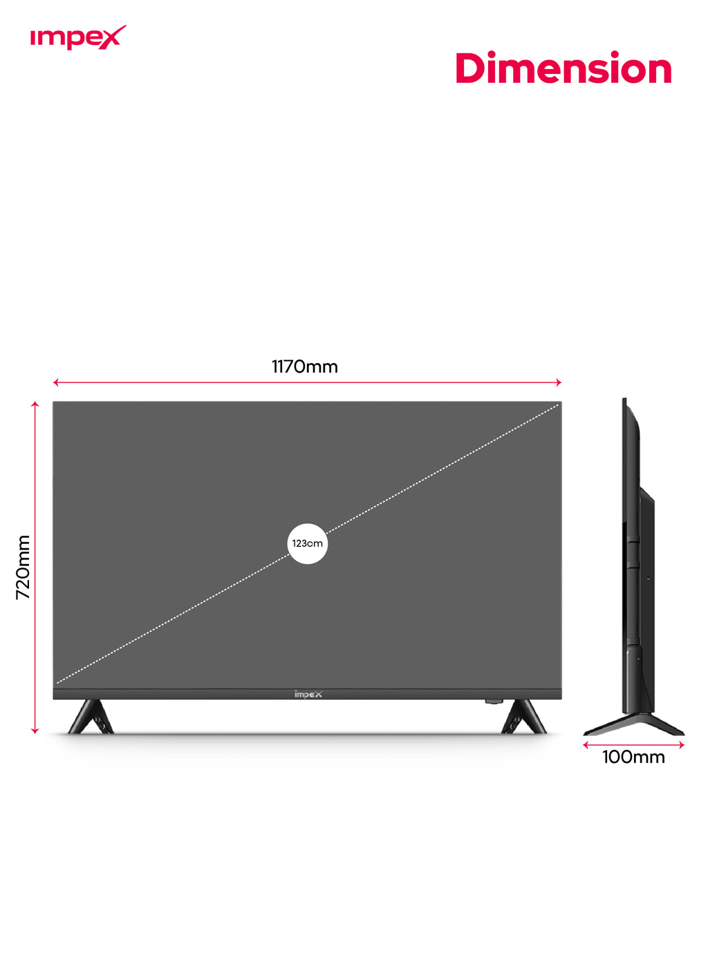 Impex 50" 4K UHD Smart TV Gloria 50 Smart