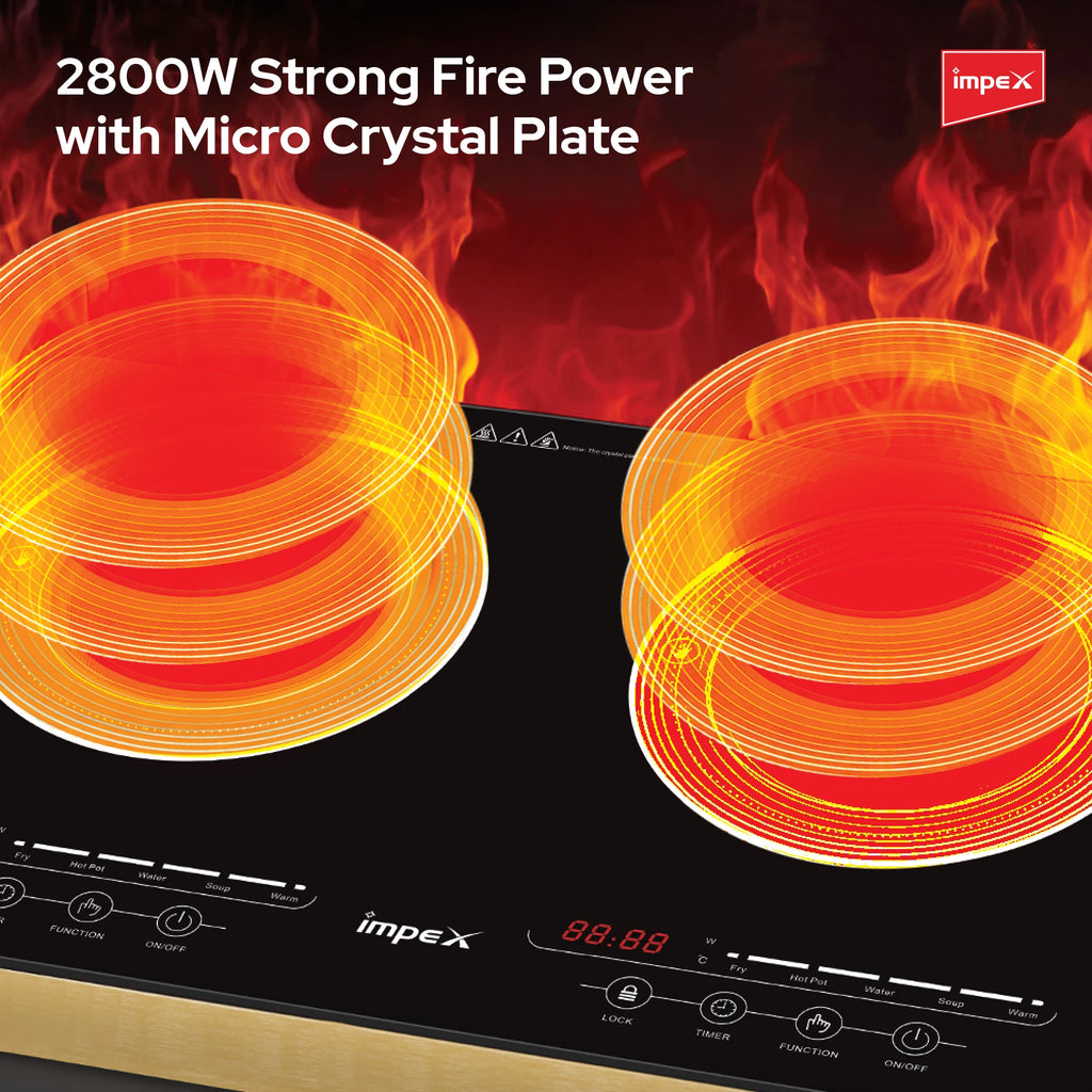 Impex Double Infrared Cooktop IR 2704