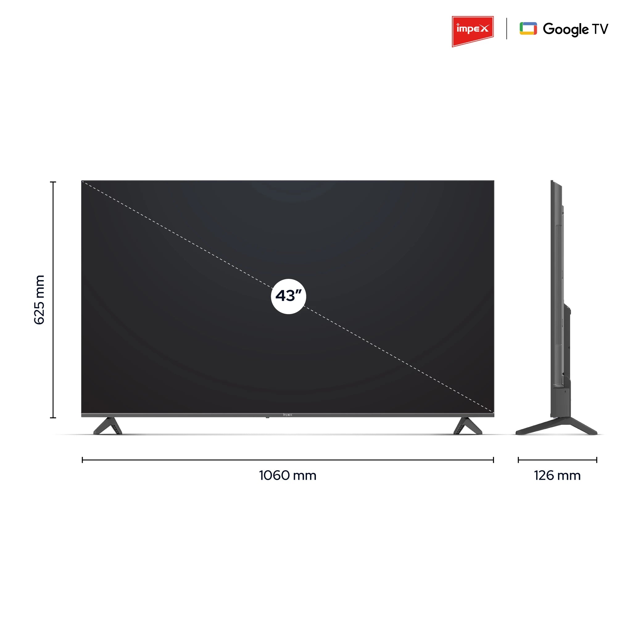 IMPEX 43 Inch QLED FHD GOOGLE LED TV evoQ43QLC2