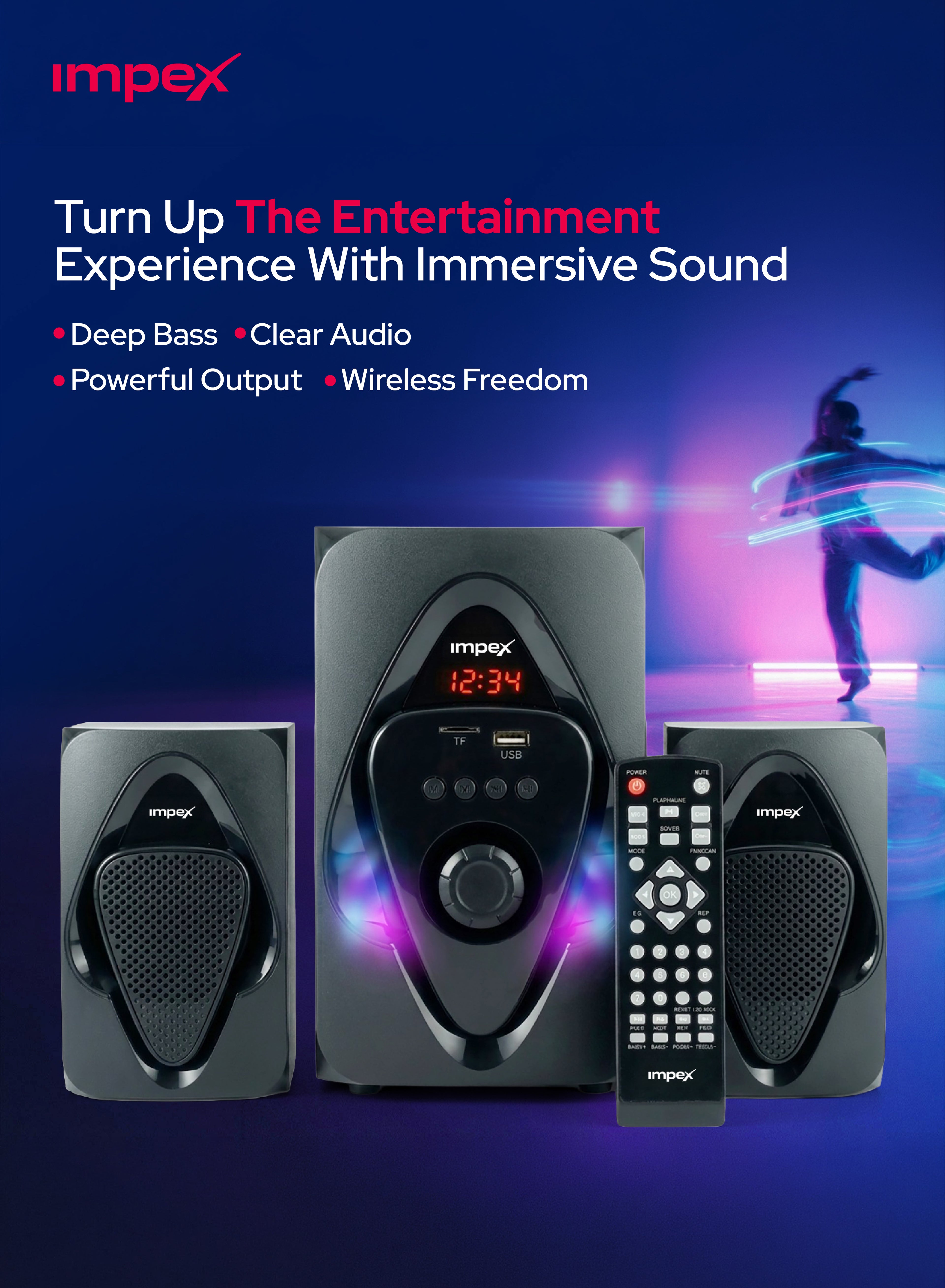 Impex Multimedia Speaker 2.1 HT 2115