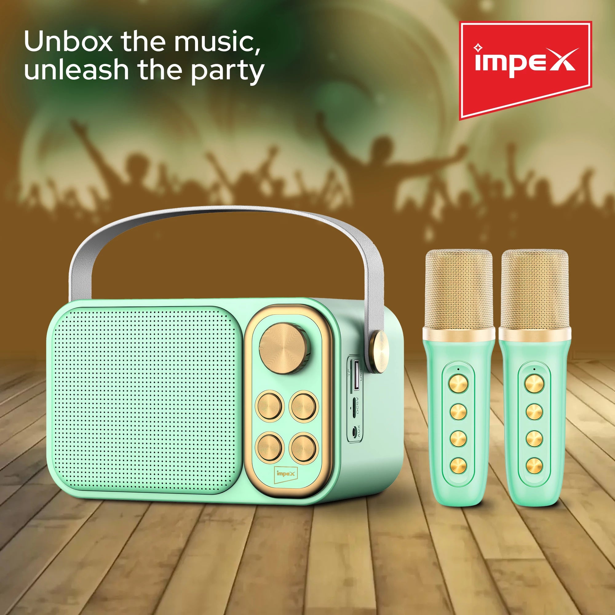 Impex Portable Bluetooth Karaoke Speaker KM 1302