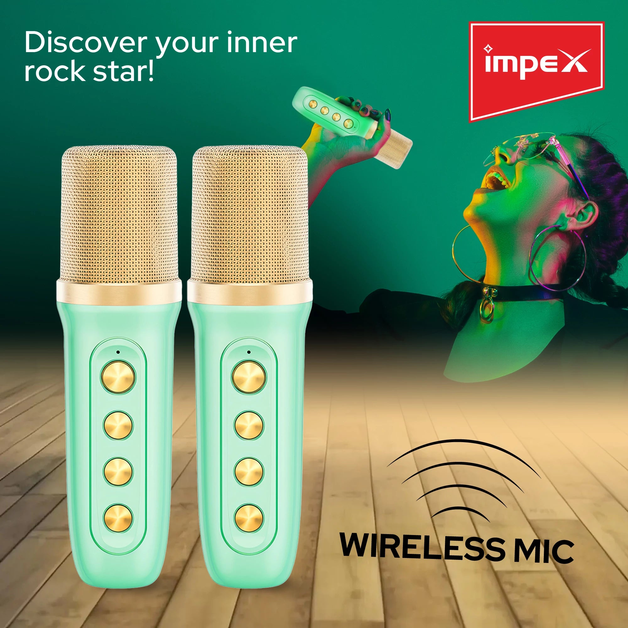 Impex Portable Bluetooth Karaoke Speaker KM 1302
