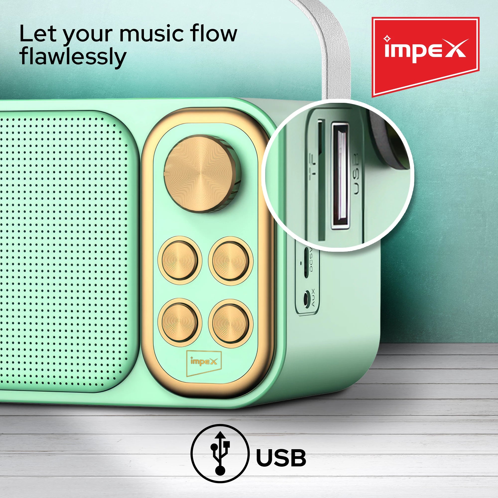 Impex Portable Bluetooth Karaoke Speaker KM 1302