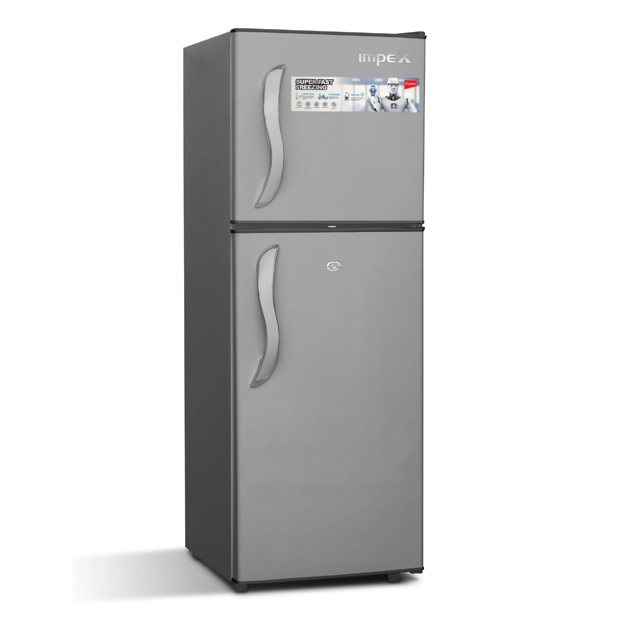 Impex 138L Double Door Refrigerator-Freezer IRF 138C