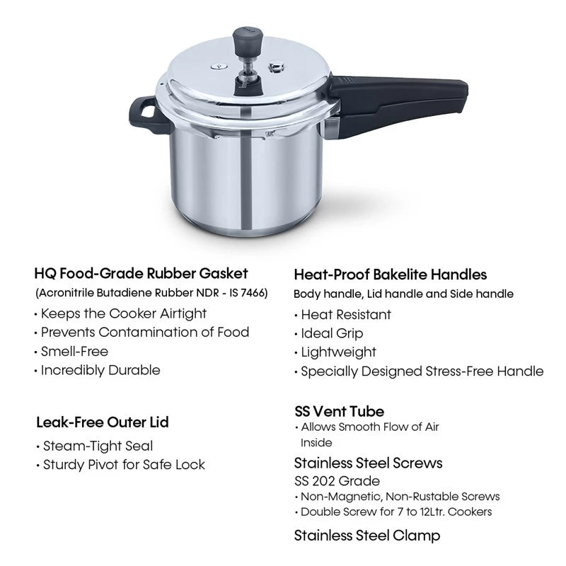 Impex SS Pressure Cooker 3+5 Ltr Combo EP 3C5
